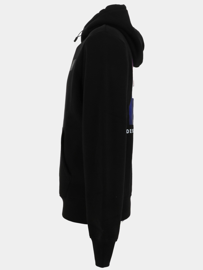 Sweat à capuche square noir homme - Helvetica