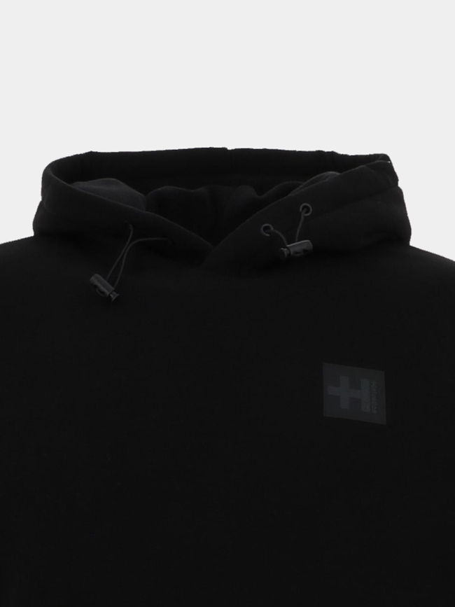 Sweat à capuche square noir homme - Helvetica