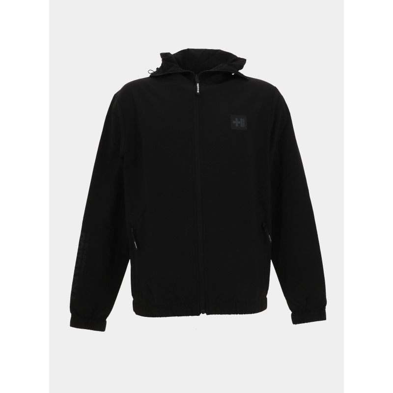 Veste zippée à capuche stroke noir homme - Helvetica