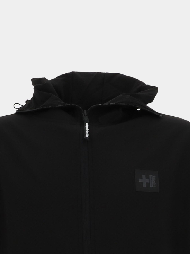 Veste zippée à capuche stroke noir homme - Helvetica
