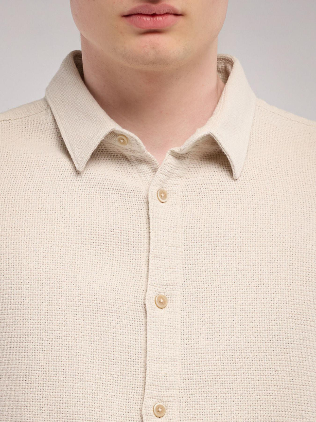 Chemise flanelle c-canyon beige homme - Teddy Smith