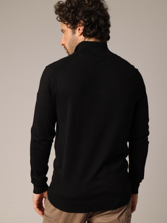 Pull col zippé almanach noir homme - Deeluxe