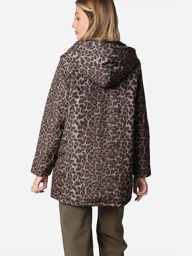 Doudoune réversible kalaa marron noir femme - Deeluxe