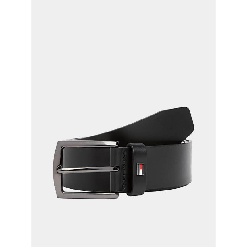 Ceinture en cuir denton à drapeau noir homme - Tommy Hilfiger