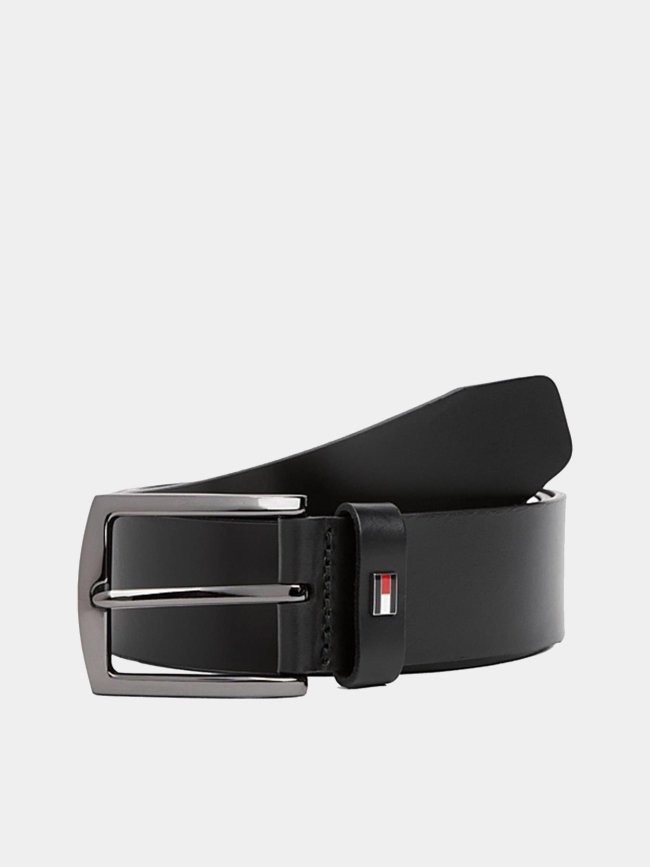 Ceinture en cuir denton à drapeau noir homme - Tommy Hilfiger