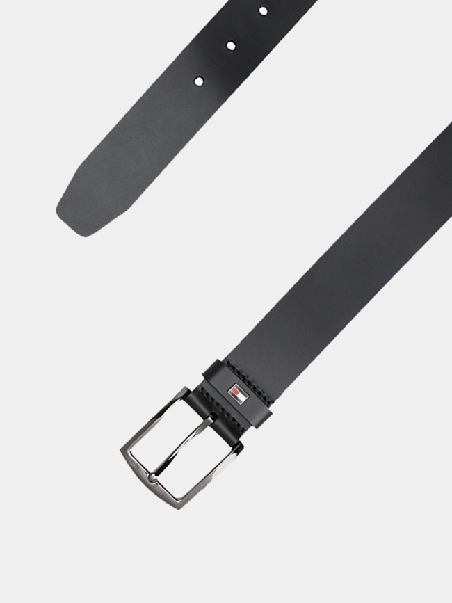 Ceinture en cuir denton à drapeau noir homme - Tommy Hilfiger
