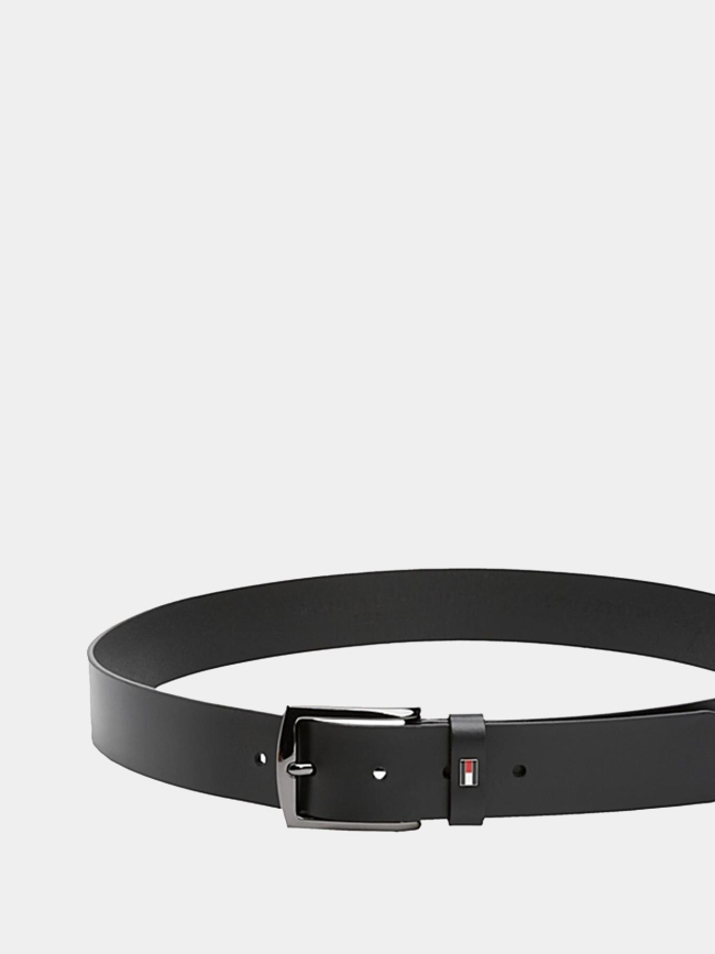 Ceinture en cuir denton à drapeau noir homme - Tommy Hilfiger