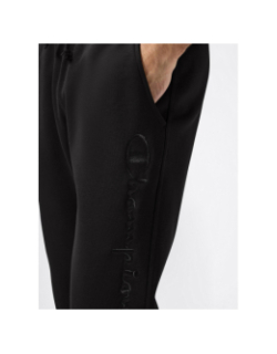 Pantalon jogging à logo brodé vertical noir homme - Champion