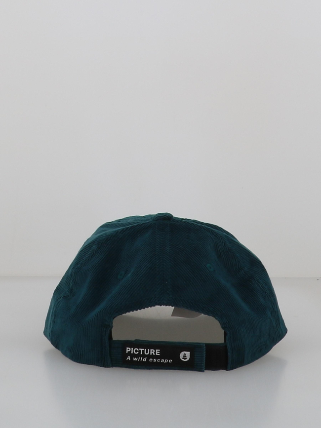 Casquette en velours côtelé qorda cap vert homme - Picture