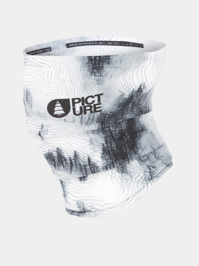 Cache-cou snowy pine print blanc - Picture