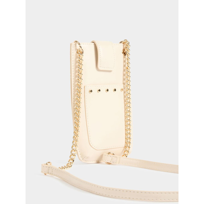 Pochette téléphone à clous clotel écru femme - Morgan
