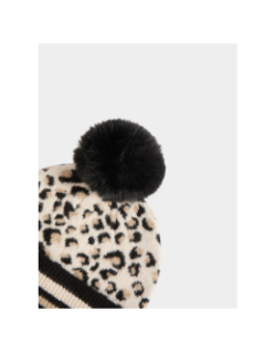 Bonnet imprimé léopard multicolore femme - Morgan