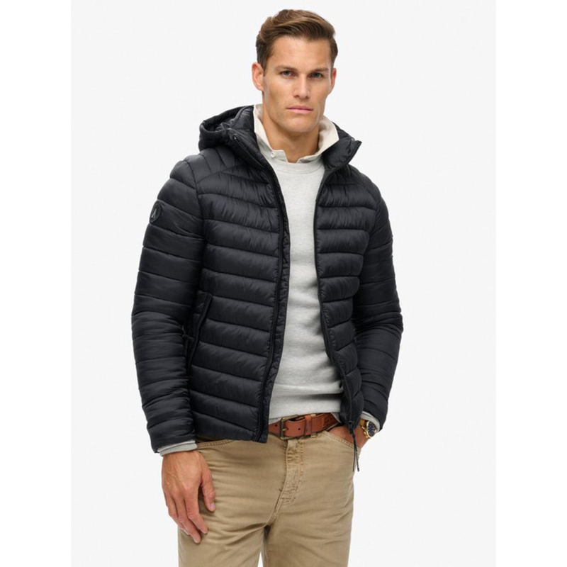 Veste matelassée à capuche fuji sport bleu marine homme - Superdry