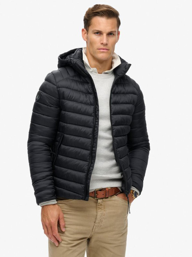 Veste matelassée à capuche fuji sport bleu marine homme - Superdry