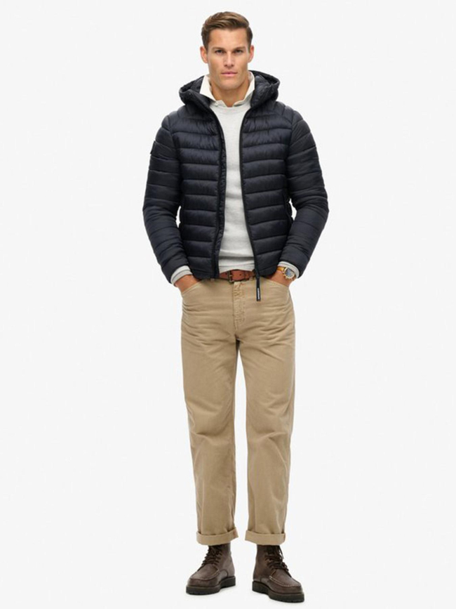 Veste matelassée à capuche fuji sport bleu marine homme - Superdry