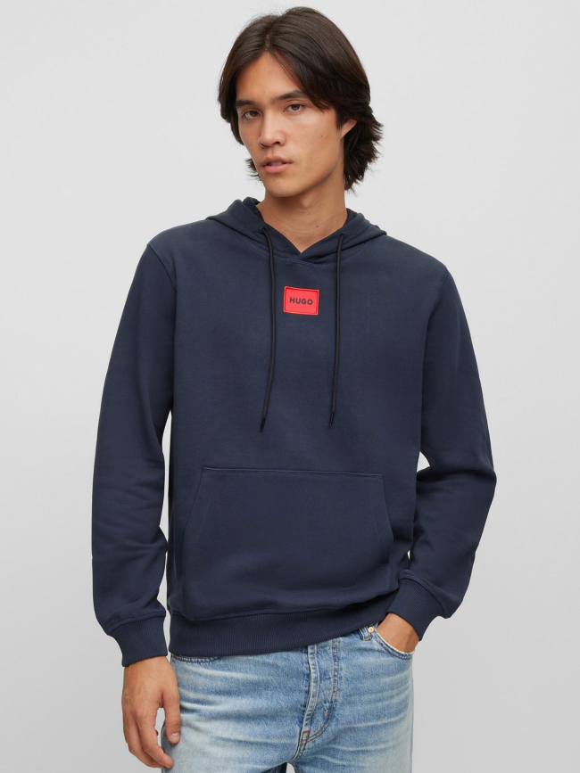 Sweat à capuche daratschi bleu marine homme - Hugo