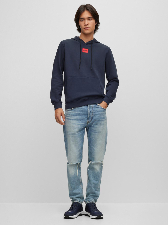 Sweat à capuche daratschi bleu marine homme - Hugo