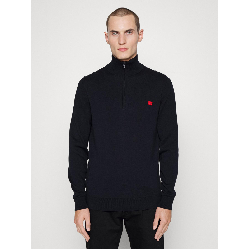 Pull col zippé san quintus bleu marine homme - Hugo