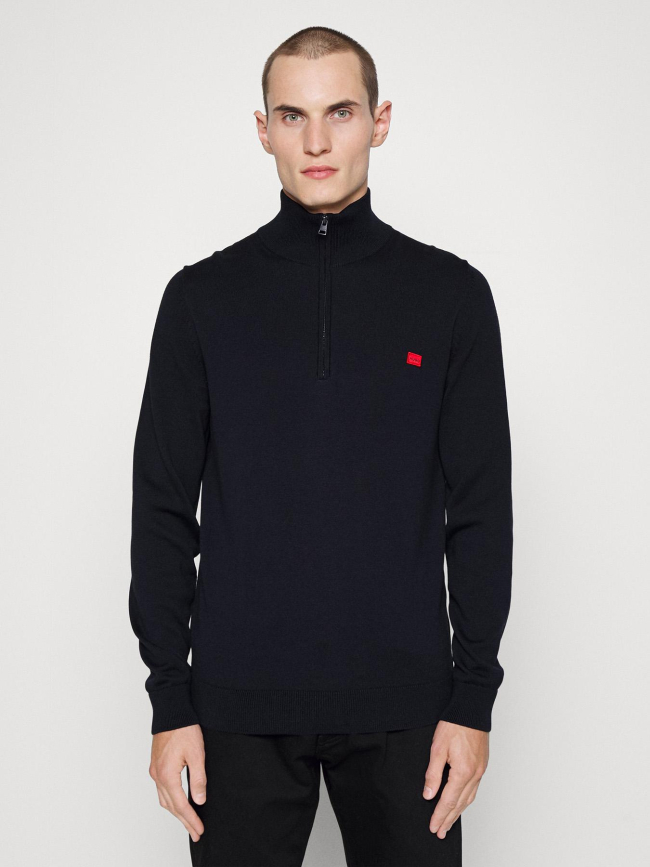 Pull col zippé san quintus bleu marine homme - Hugo