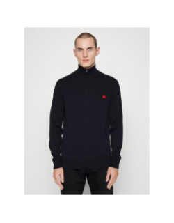 Pull col zippé san quintus bleu marine homme - Hugo
