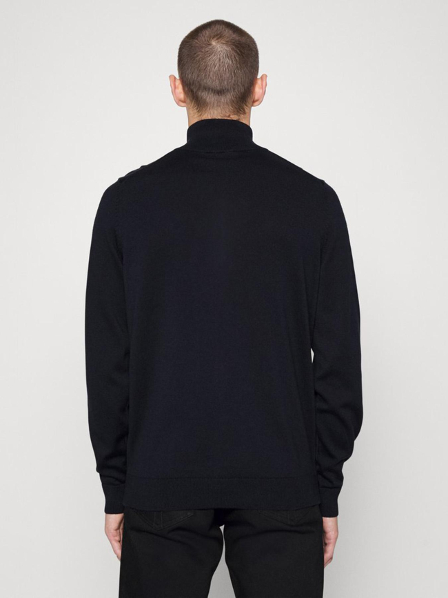 Pull col zippé san quintus bleu marine homme - Hugo