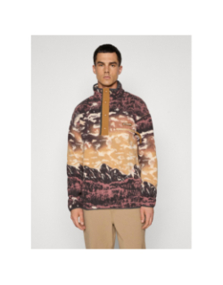 Polaire streetwear avec imprimé helvetia marron homme - Colombia