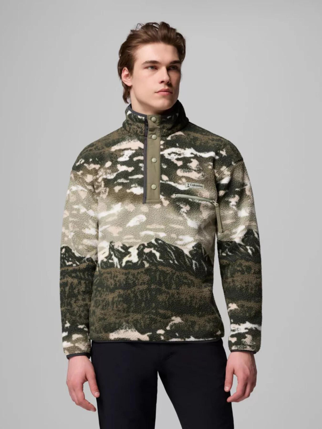 Polaire streetwear avec imprimé helvetia vert homme - Columbia