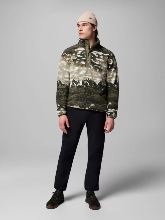 Polaire streetwear avec imprimé helvetia vert homme - Columbia