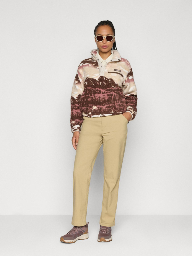 Polaire sherpa courte imprimé helvetia rose femme - Columbia