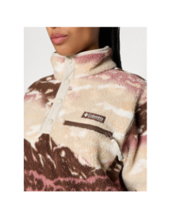 Polaire sherpa courte imprimé helvetia rose femme - Columbia