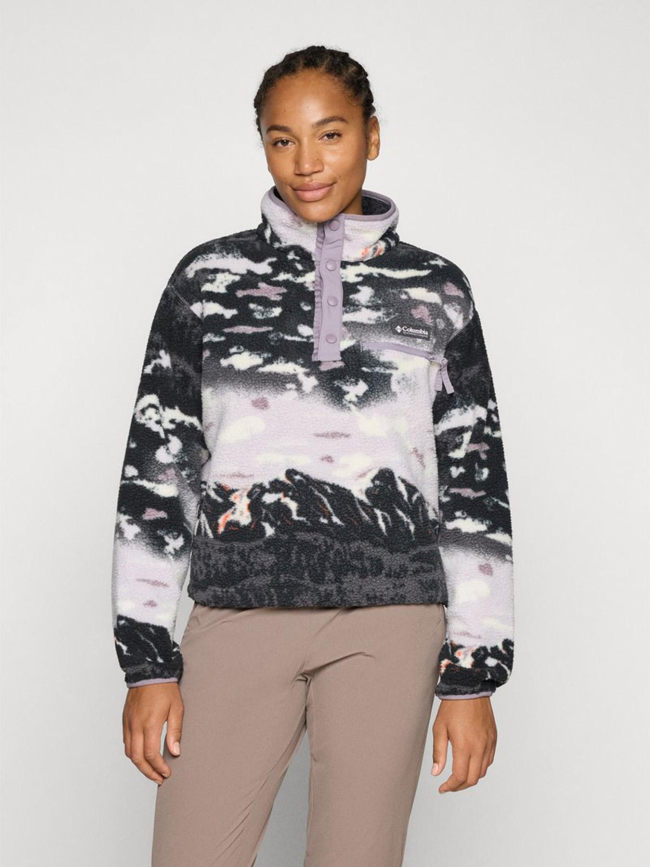 Polaire sherpa courte imprimé helvetia violet femme - Columbia