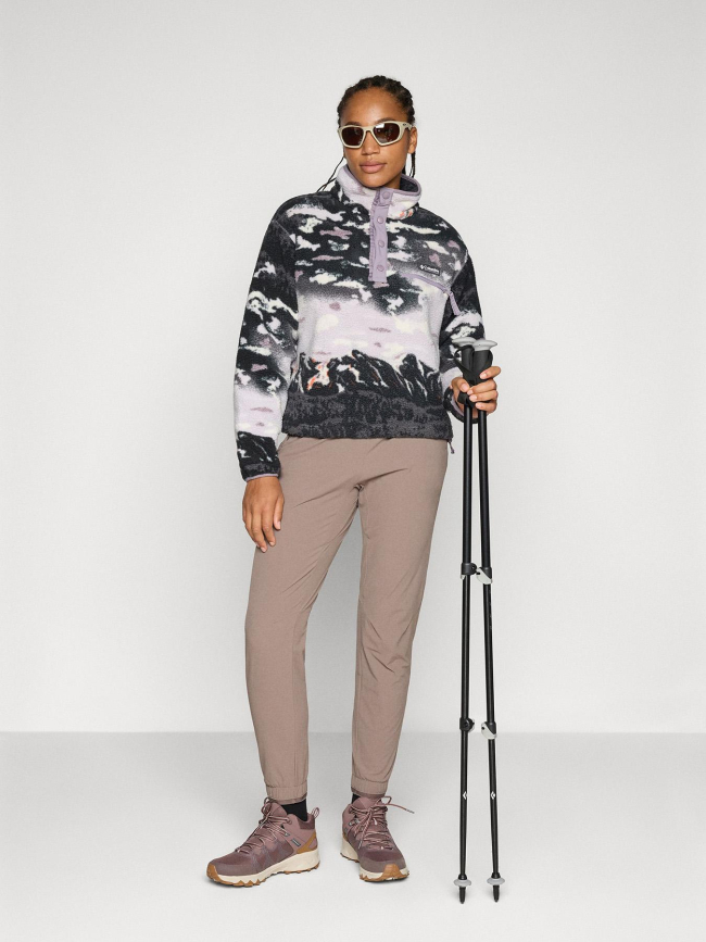 Polaire sherpa courte imprimé helvetia violet femme - Columbia
