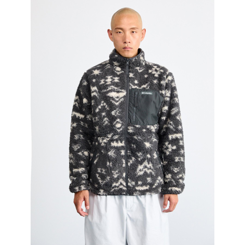 Veste polaire sherpa réversible winter pass noir homme - Columbia