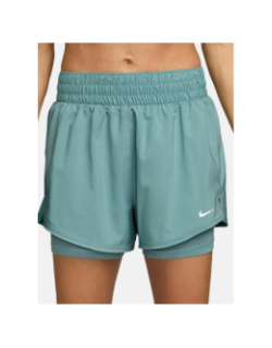 Short de sport one 2-en-1 taille haute vert femme - Nike
