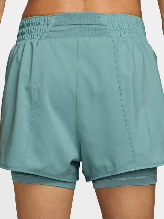 Short de sport one 2-en-1 taille haute vert femme - Nike
