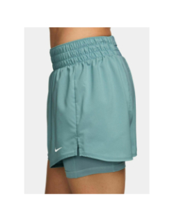 Short de sport one 2-en-1 taille haute vert femme - Nike