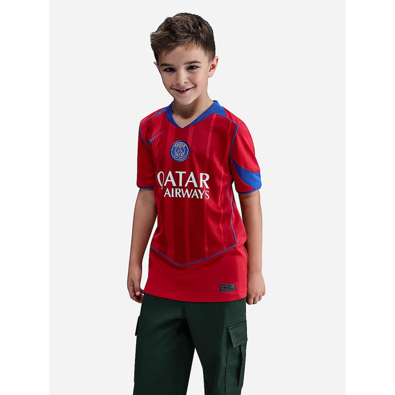 Maillot de football third psg 25/26 rouge enfant - Nike