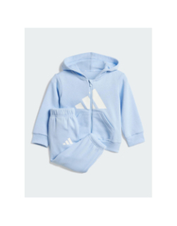 Ensemble sweat à capuche zippé et jogging bleu bébé - Adidas