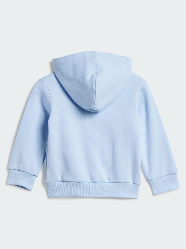 Ensemble sweat à capuche zippé et jogging bleu bébé - Adidas