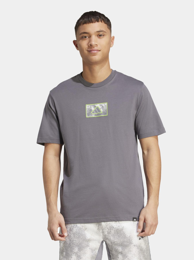 T-shirt à manches courtes camo box anthracite homme - Adidas