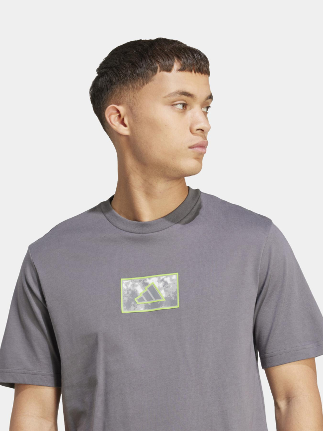 T-shirt à manches courtes camo box anthracite homme - Adidas