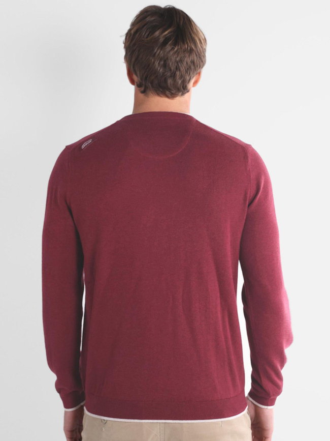 Pull essentiel à col rond peroni bordeaux homme - Oxbow