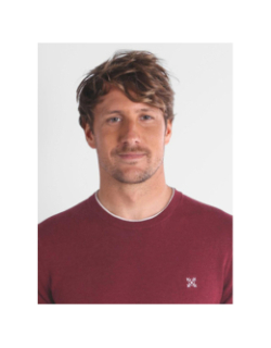 Pull essentiel à col rond peroni bordeaux homme - Oxbow