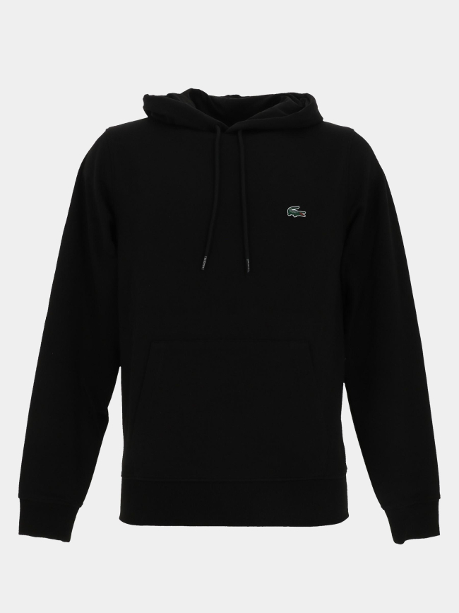 Sweat à capuche logo noir homme - Lacoste