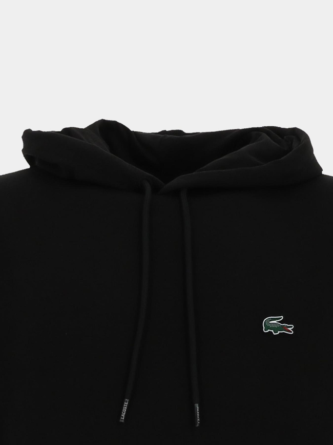 Sweat à capuche logo noir homme - Lacoste