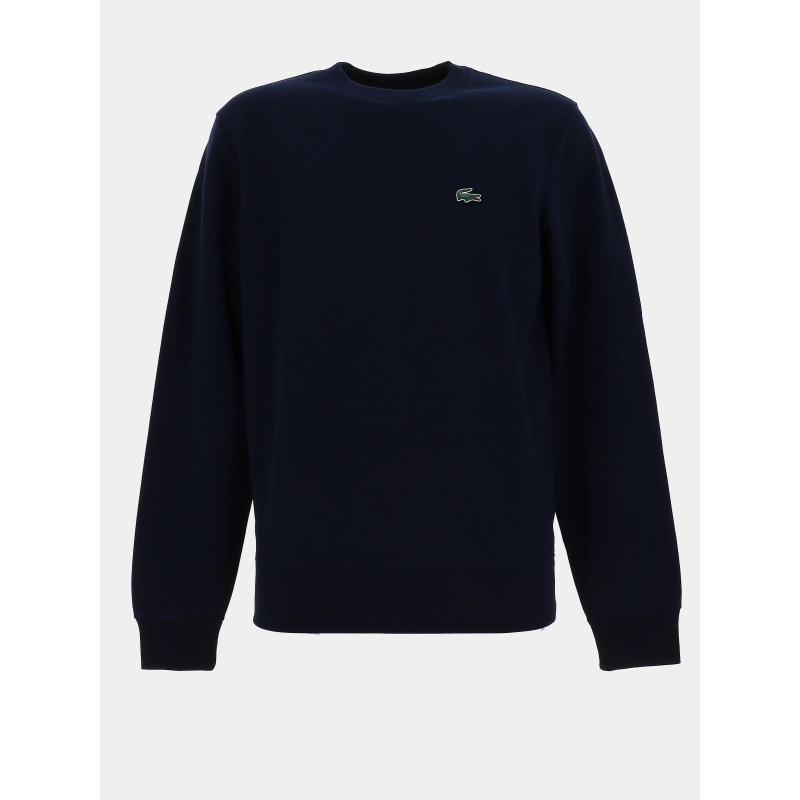 Sweat à col rond uni bleu marine homme - Lacoste