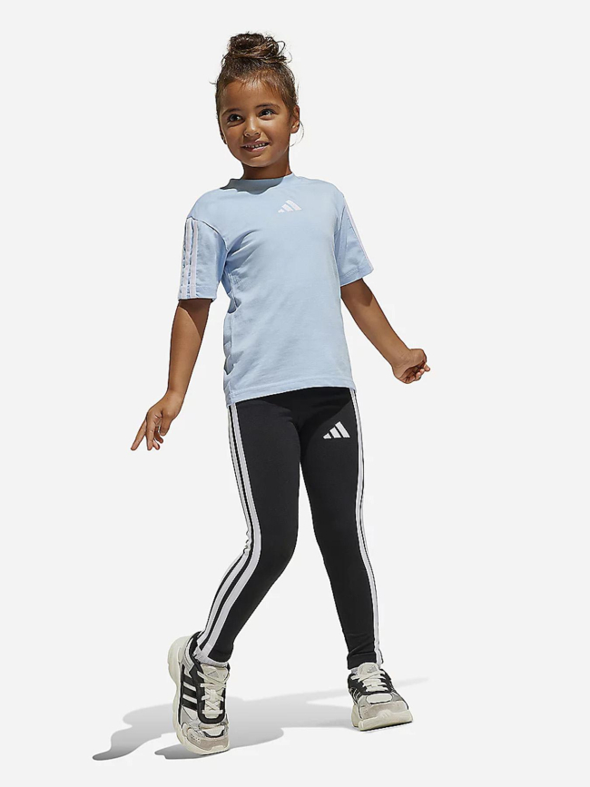 Legging de sport 3s leg 230 noir et blanc fille - Adidas