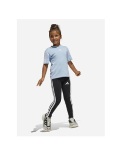Legging de sport 3s leg 230 noir et blanc fille - Adidas