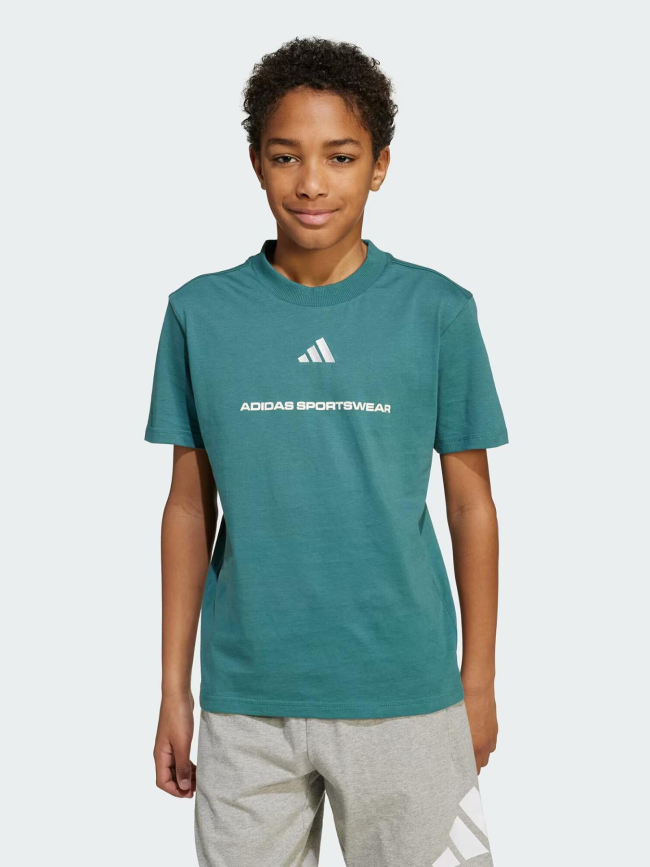 T-shirt à manches courtes b sj t vert enfant - Adidas