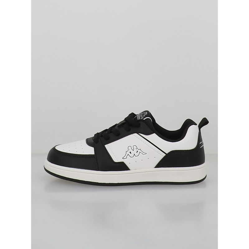 Baskets à scratch logo shay blanc noir enfant - Kappa